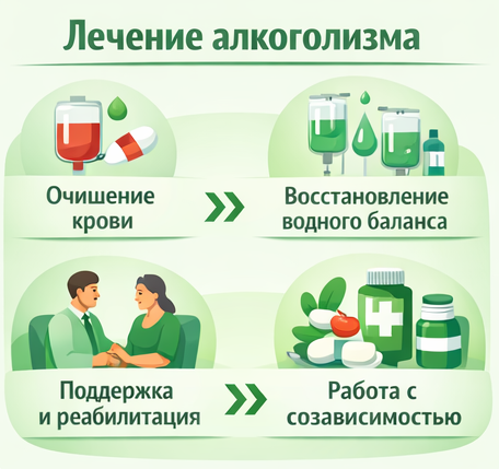 лечение алкоголизма в Лысьве этапы